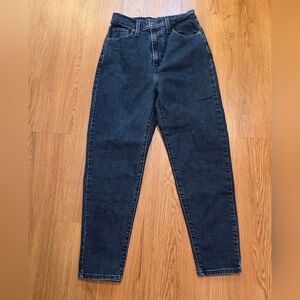 Levi's High Waisted Tapered Jeans Dark Wash Women's Size 26X27